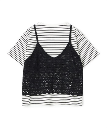 anyfee 【anyfee/大きいサイズ】クロシェ風ニットビスチェ&Tシャツセット_subthumb_19