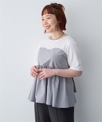 anyfee 【anyfee/大きいサイズ】シャツビスチェ巻き風プルオーバー_subthumb_3