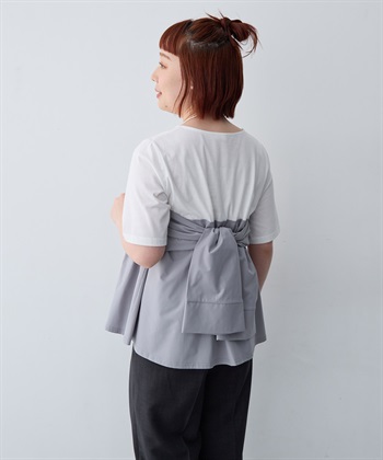 anyfee 【anyfee/大きいサイズ】シャツビスチェ巻き風プルオーバー_subthumb_5