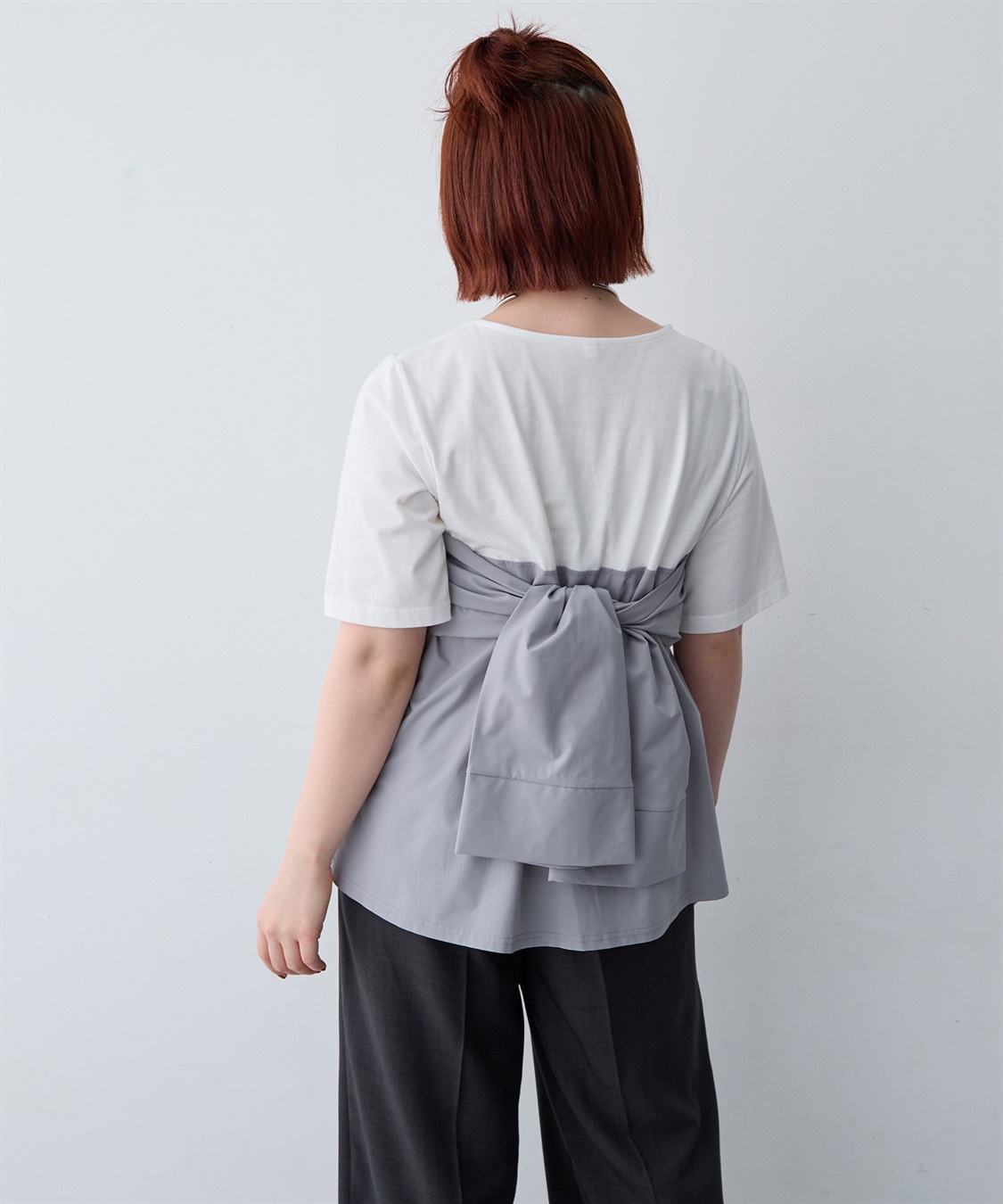 anyfee 【anyfee/大きいサイズ】シャツビスチェ巻き風プルオーバー_sub_6