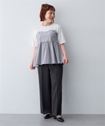 anyfee 【anyfee/大きいサイズ】シャツビスチェ巻き風プルオーバー_subthumb_8