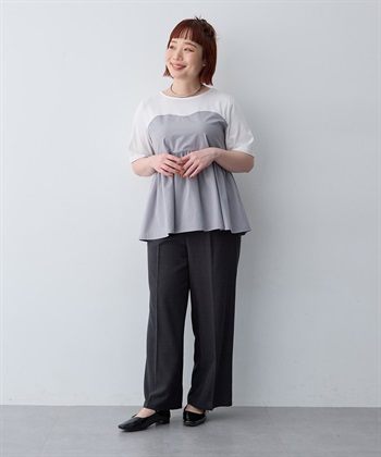 anyfee 【anyfee/大きいサイズ】シャツビスチェ巻き風プルオーバー_subthumb_9