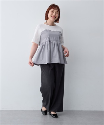 anyfee 【anyfee/大きいサイズ】シャツビスチェ巻き風プルオーバー_subthumb_10