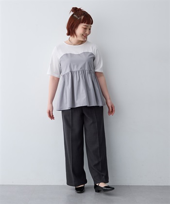 anyfee 【anyfee/大きいサイズ】シャツビスチェ巻き風プルオーバー_subthumb_12