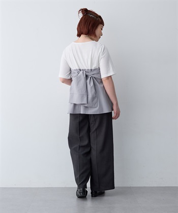 anyfee 【anyfee/大きいサイズ】シャツビスチェ巻き風プルオーバー_subthumb_13