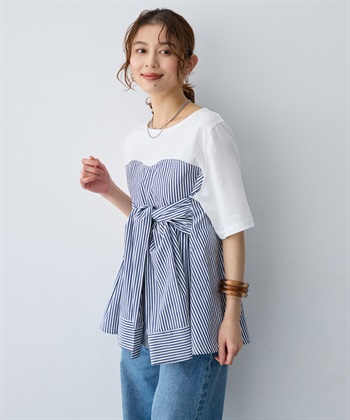 anyfee 【anyfee/大きいサイズ】シャツビスチェ巻き風プルオーバー_subthumb_14