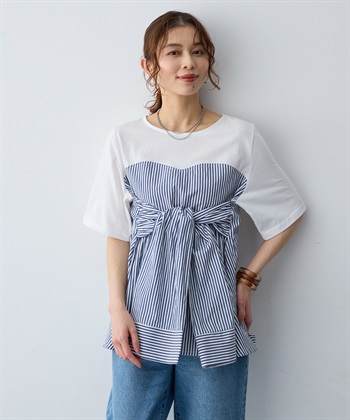 anyfee 【anyfee/大きいサイズ】シャツビスチェ巻き風プルオーバー_subthumb_15