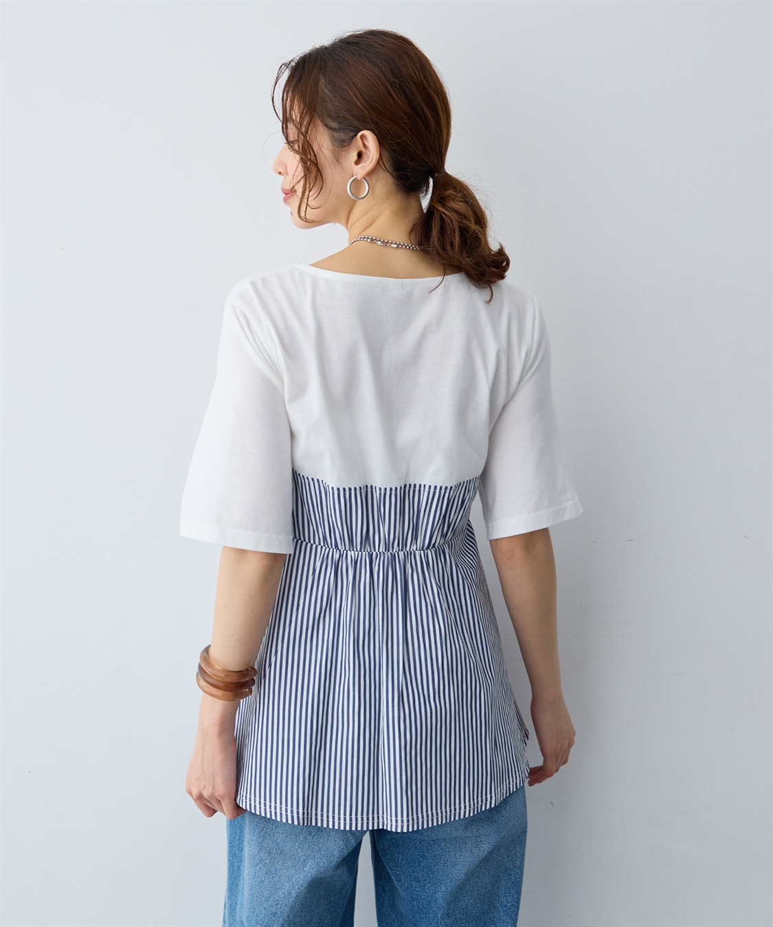 anyfee 【anyfee/大きいサイズ】シャツビスチェ巻き風プルオーバー_sub_18