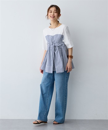 anyfee 【anyfee/大きいサイズ】シャツビスチェ巻き風プルオーバー_subthumb_20