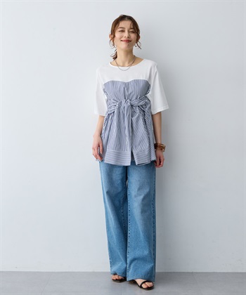 anyfee 【anyfee/大きいサイズ】シャツビスチェ巻き風プルオーバー_subthumb_21