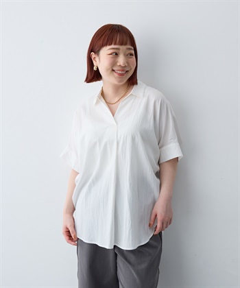 anyfee 【anyfee/大きいサイズ】ドルマンスキッパーブラウス_subthumb_1