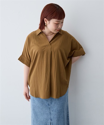 anyfee 【anyfee/大きいサイズ】ドルマンスキッパーブラウス_subthumb_2