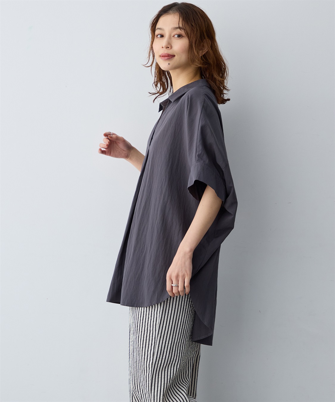 anyfee 【anyfee/大きいサイズ】ドルマンスキッパーブラウス_sub_5