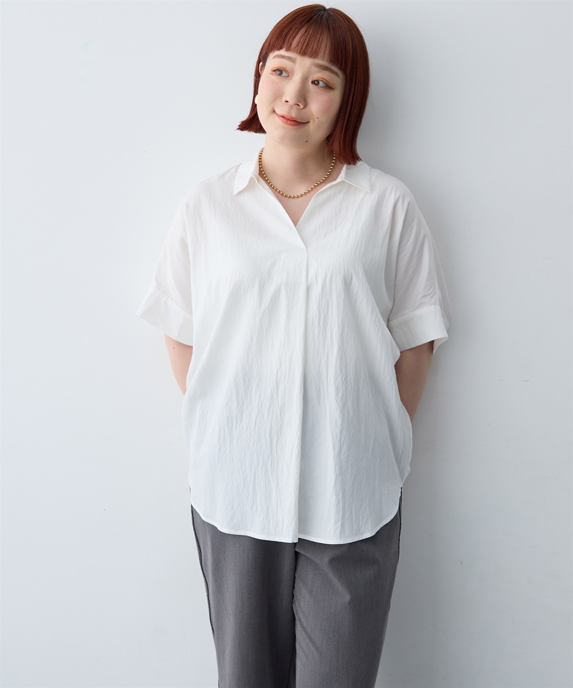 anyfee 【anyfee/大きいサイズ】ドルマンスキッパーブラウス_sub_13