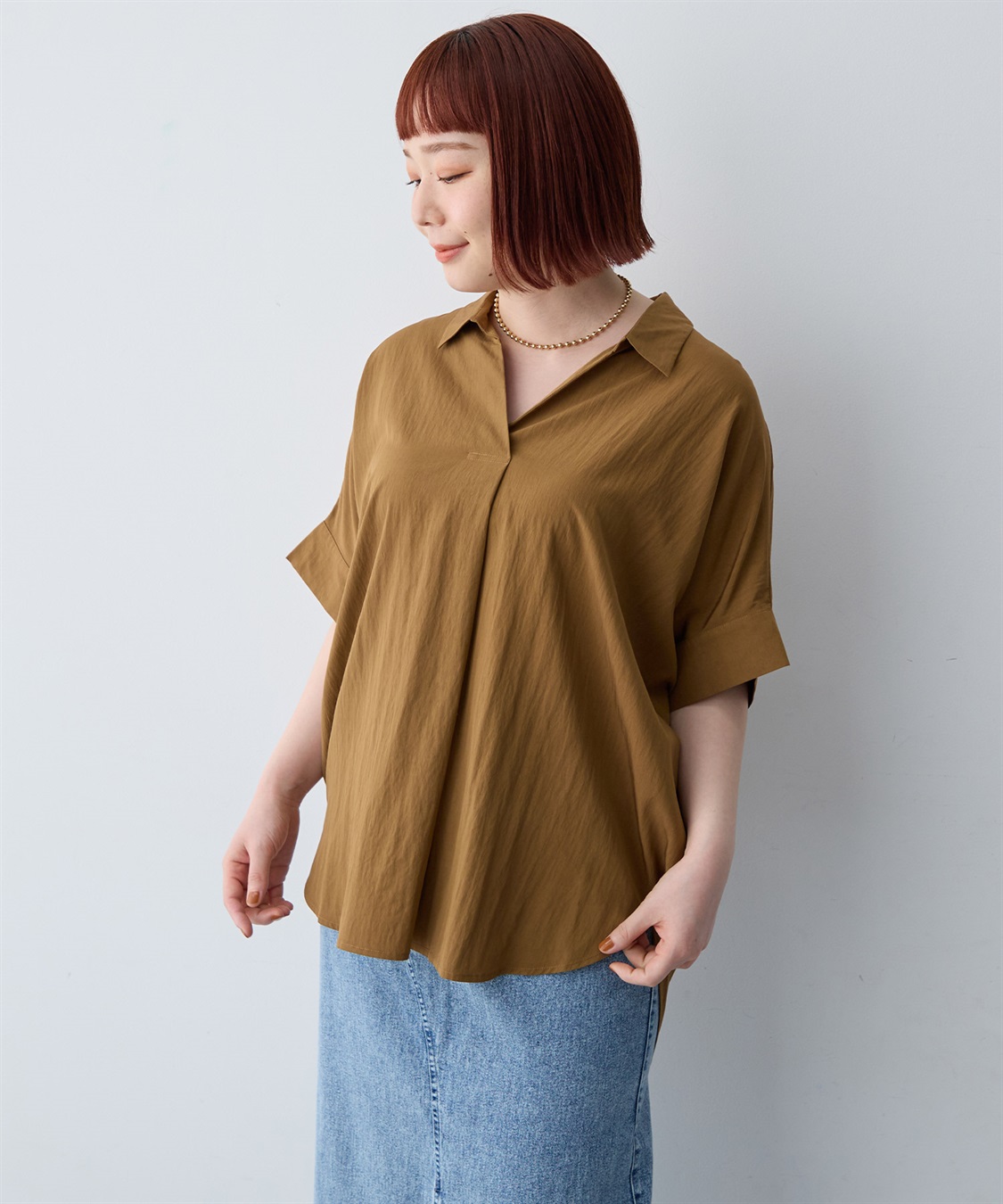 anyfee 【anyfee/大きいサイズ】ドルマンスキッパーブラウス_sub_18