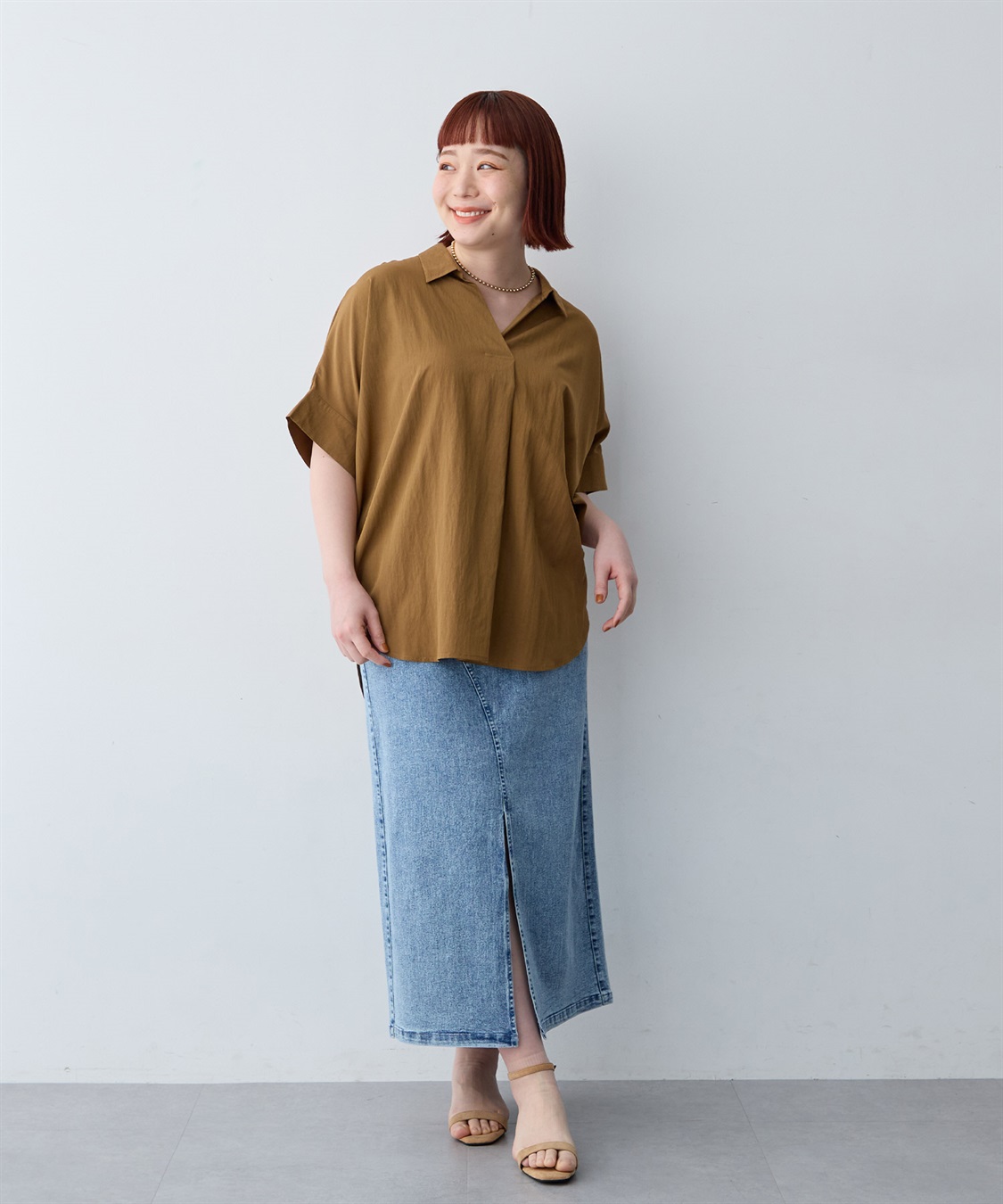 anyfee 【anyfee/大きいサイズ】ドルマンスキッパーブラウス_sub_23