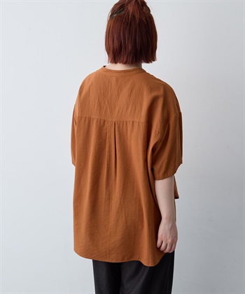 anyfee 【anyfee/大きいサイズ】ノーカラーゆるチュニックシャツ_subthumb_12