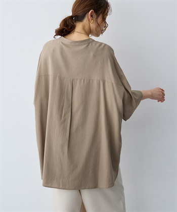 anyfee 【anyfee/大きいサイズ】ノーカラーゆるチュニックシャツ_subthumb_19