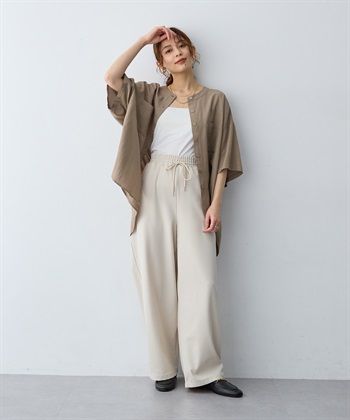 anyfee 【anyfee/大きいサイズ】ノーカラーゆるチュニックシャツ_subthumb_22