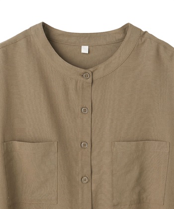 anyfee 【anyfee/大きいサイズ】ノーカラーゆるチュニックシャツ_subthumb_27