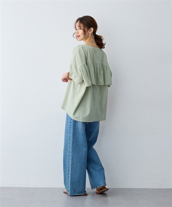 anyfee 【anyfee/大きいサイズ】バックフリルTシャツトップス_subthumb_9