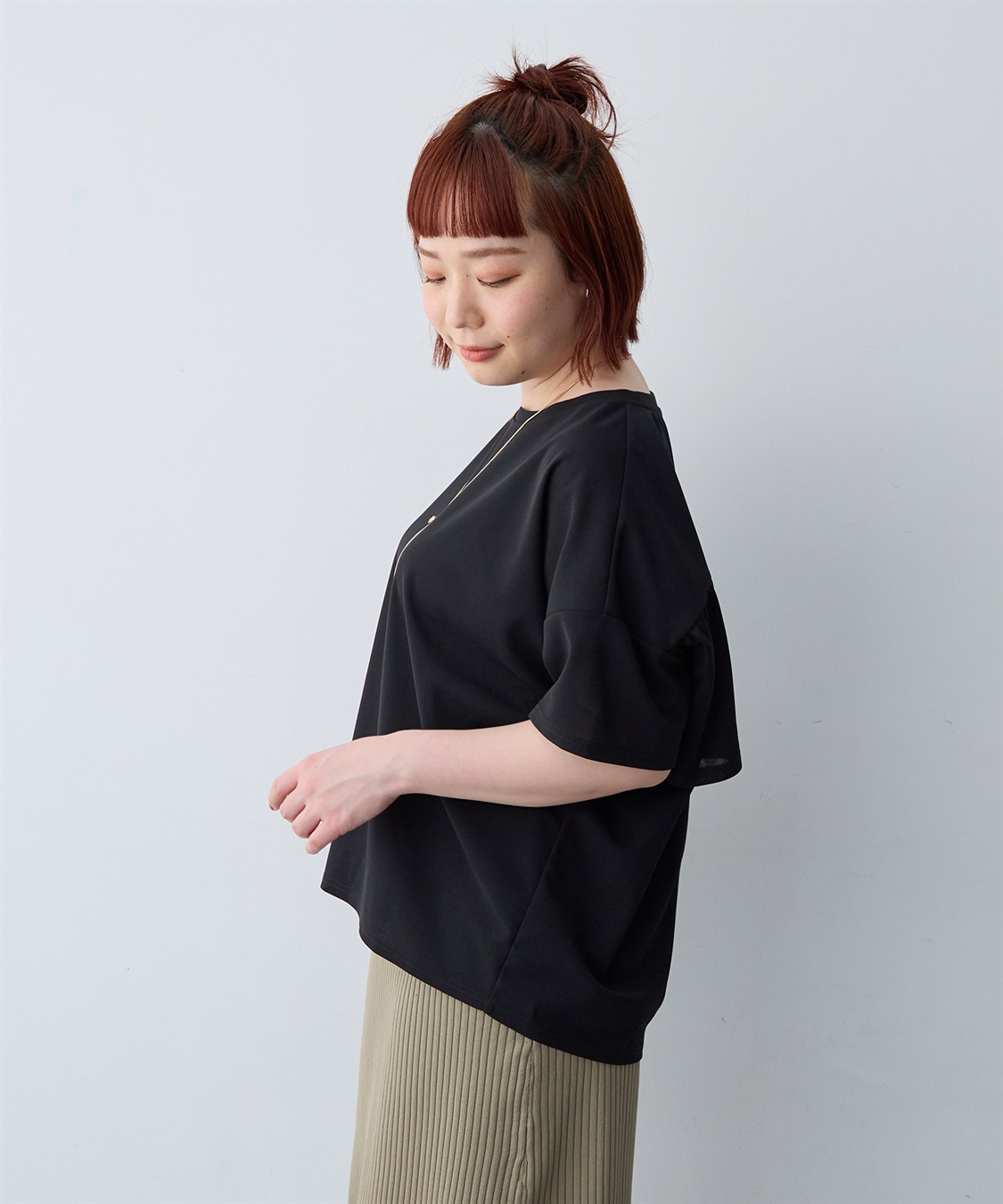 anyfee 【anyfee/大きいサイズ】バックフリルTシャツトップス_sub_15