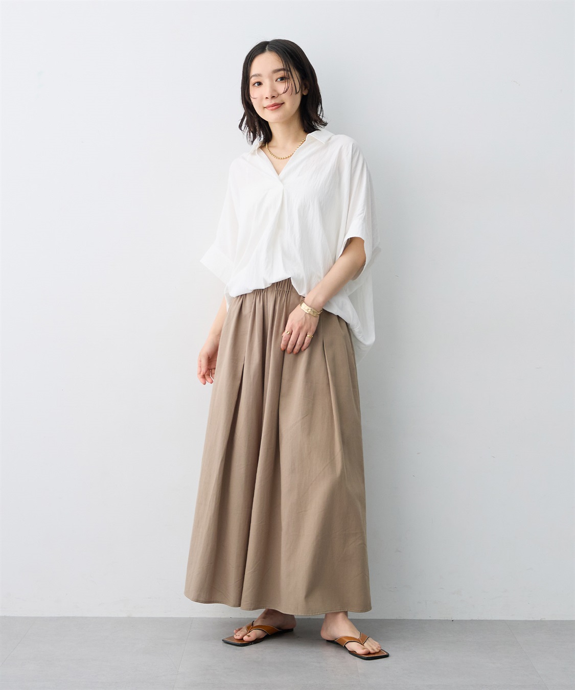 anyfee 【anyfee×HINAコラボ】丈が選べるスラブスカーチョ◆低身長サイズ有《大きいサイズ》_sub_16