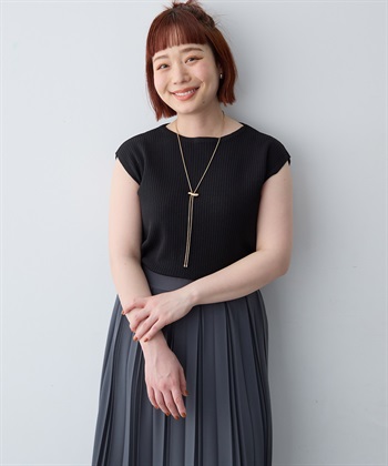 anyfee 【anyfee/大きいサイズ】リネンライククルーネックリブサマーニットタンク_subthumb_2