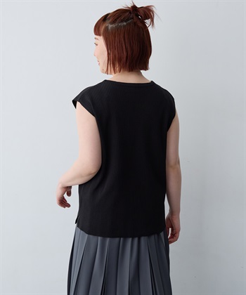 anyfee 【anyfee/大きいサイズ】リネンライククルーネックリブサマーニットタンク_subthumb_5