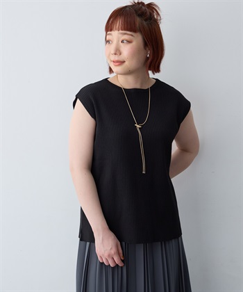 anyfee 【anyfee/大きいサイズ】リネンライククルーネックリブサマーニットタンク_subthumb_6