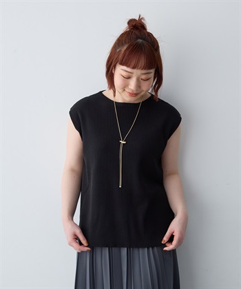 anyfee 【anyfee/大きいサイズ】リネンライククルーネックリブサマーニットタンク_subthumb_8