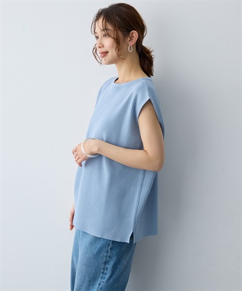 anyfee 【anyfee/大きいサイズ】リネンライククルーネックリブサマーニットタンク_subthumb_17