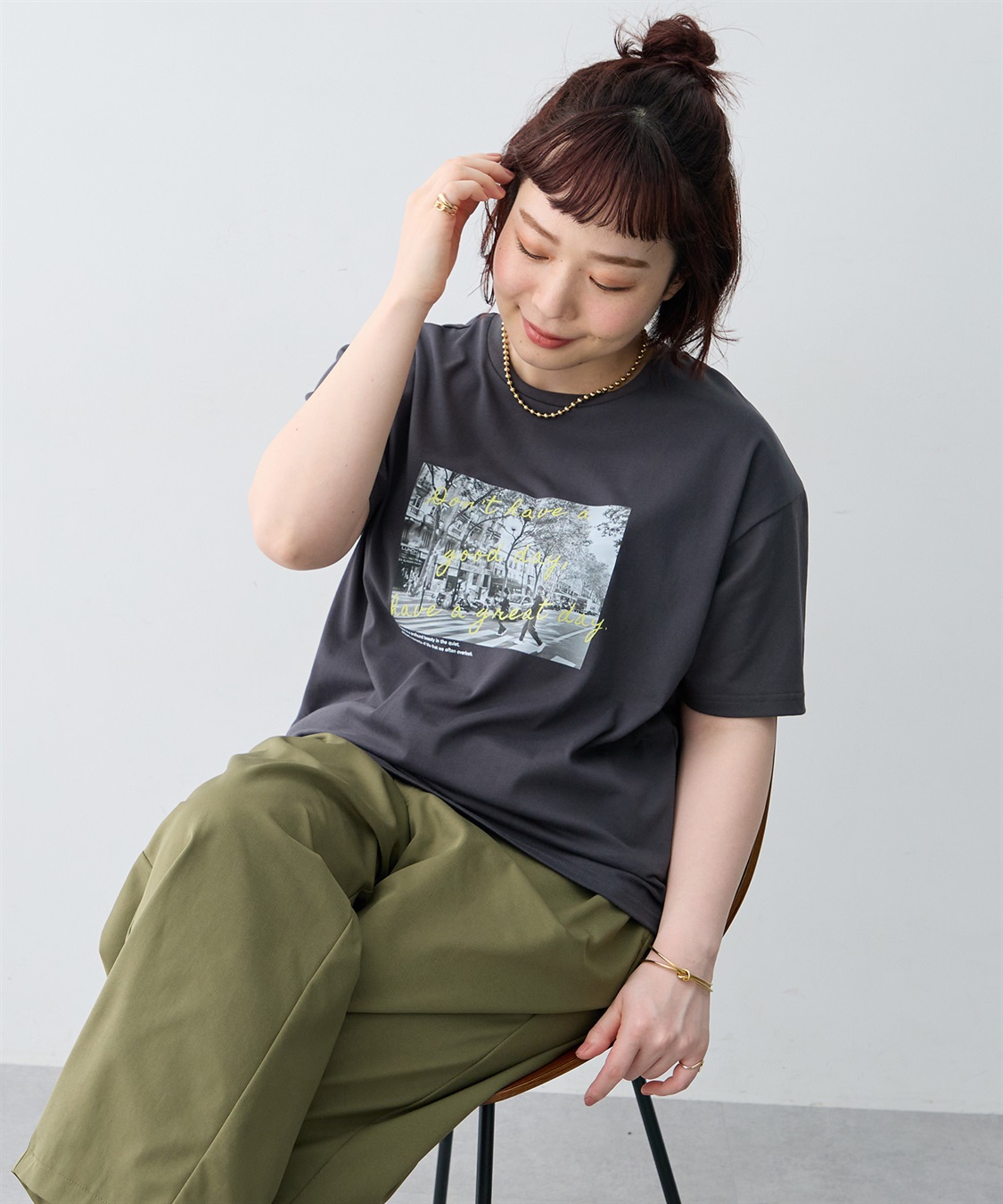 anyfee 【anyfee/大きいサイズ】選べる2柄・多機能プリント半袖Tシャツ《接触冷感・遮熱機能》_sub_1