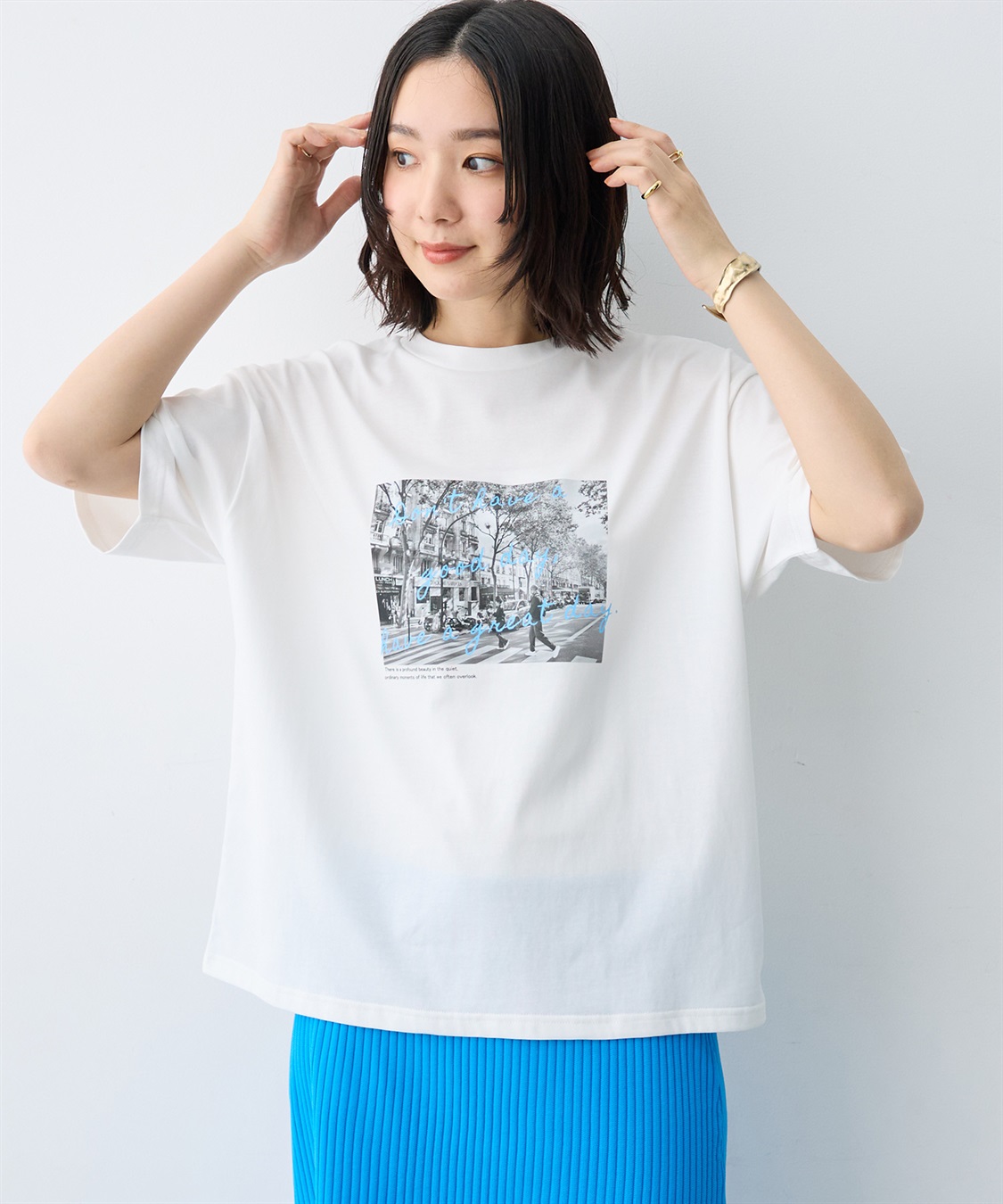 anyfee 【anyfee/大きいサイズ】選べる2柄・多機能プリント半袖Tシャツ《接触冷感・遮熱機能》_sub_4