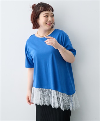 anyfee 【anyfee×HINAコラボ】アシンメトリー裾レースTシャツ《大きいサイズ》_subthumb_11