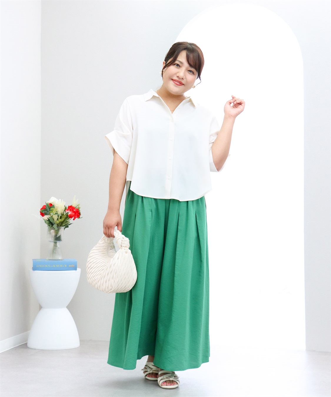 anyfee 【anyfee×HINAコラボ】サマラク2wayスリーブワイドシャツ《大きいサイズ》_sub_7