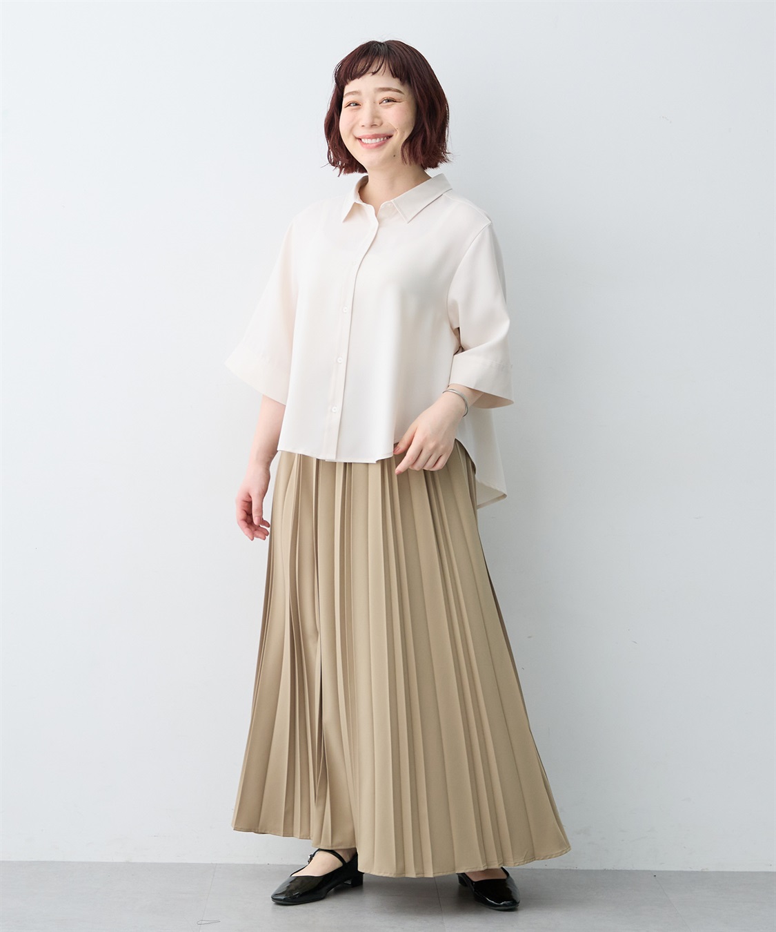 anyfee 【anyfee×HINAコラボ】サマラク2wayスリーブワイドシャツ《大きいサイズ》_sub_22
