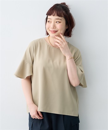 anyfee 【anyfee×HINAコラボ】サマラクすっきりフレアチューリップスリーブブラウス《大きいサイズ》_subthumb_7