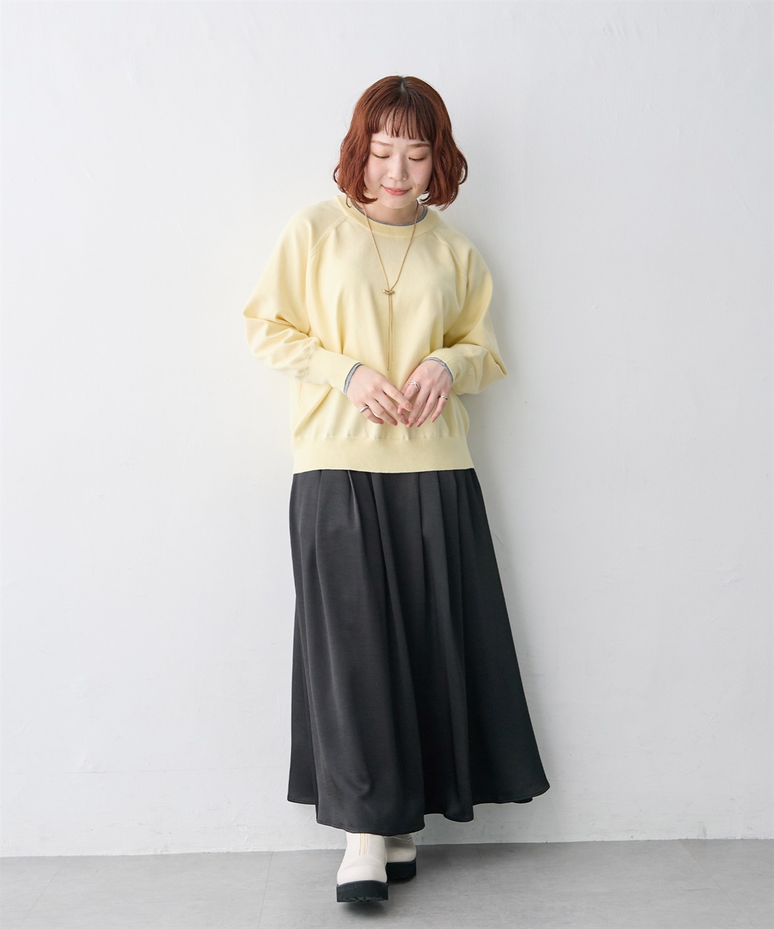 anyfee 【anyfee/大きいサイズ】配色レイヤード風クルーネックニットプルオーバー_sub_9