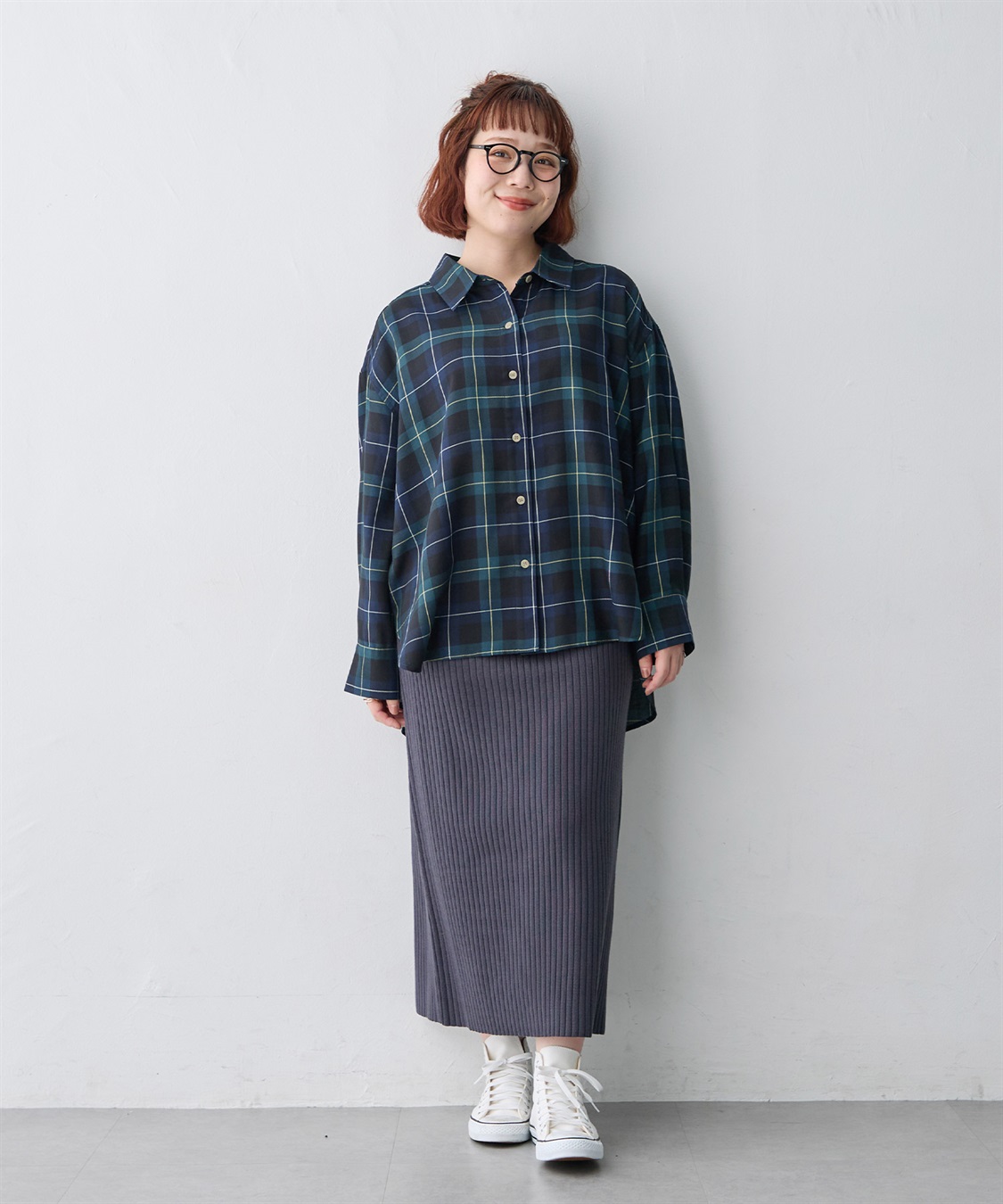 anyfee 【anyfee/大きいサイズ】リラックスフィットチェック柄シャツ_sub_8