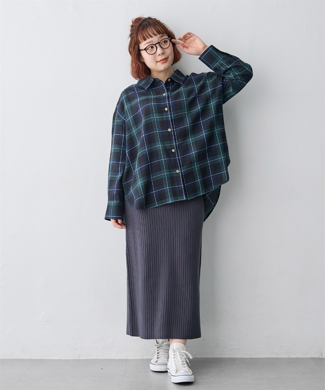 anyfee 【anyfee/大きいサイズ】リラックスフィットチェック柄シャツ_sub_10