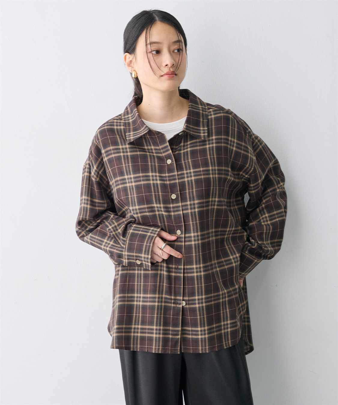 anyfee 【anyfee/大きいサイズ】リラックスフィットチェック柄シャツ_sub_14