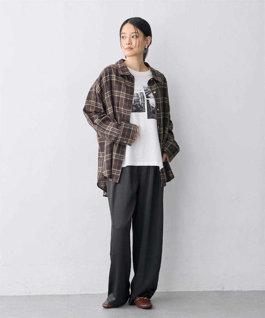 anyfee 【anyfee/大きいサイズ】リラックスフィットチェック柄シャツ_sub_21
