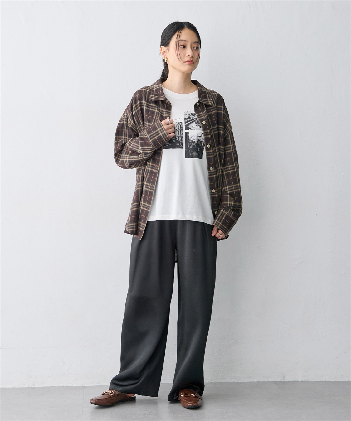 anyfee 【anyfee/大きいサイズ】リラックスフィットチェック柄シャツ_sub_24