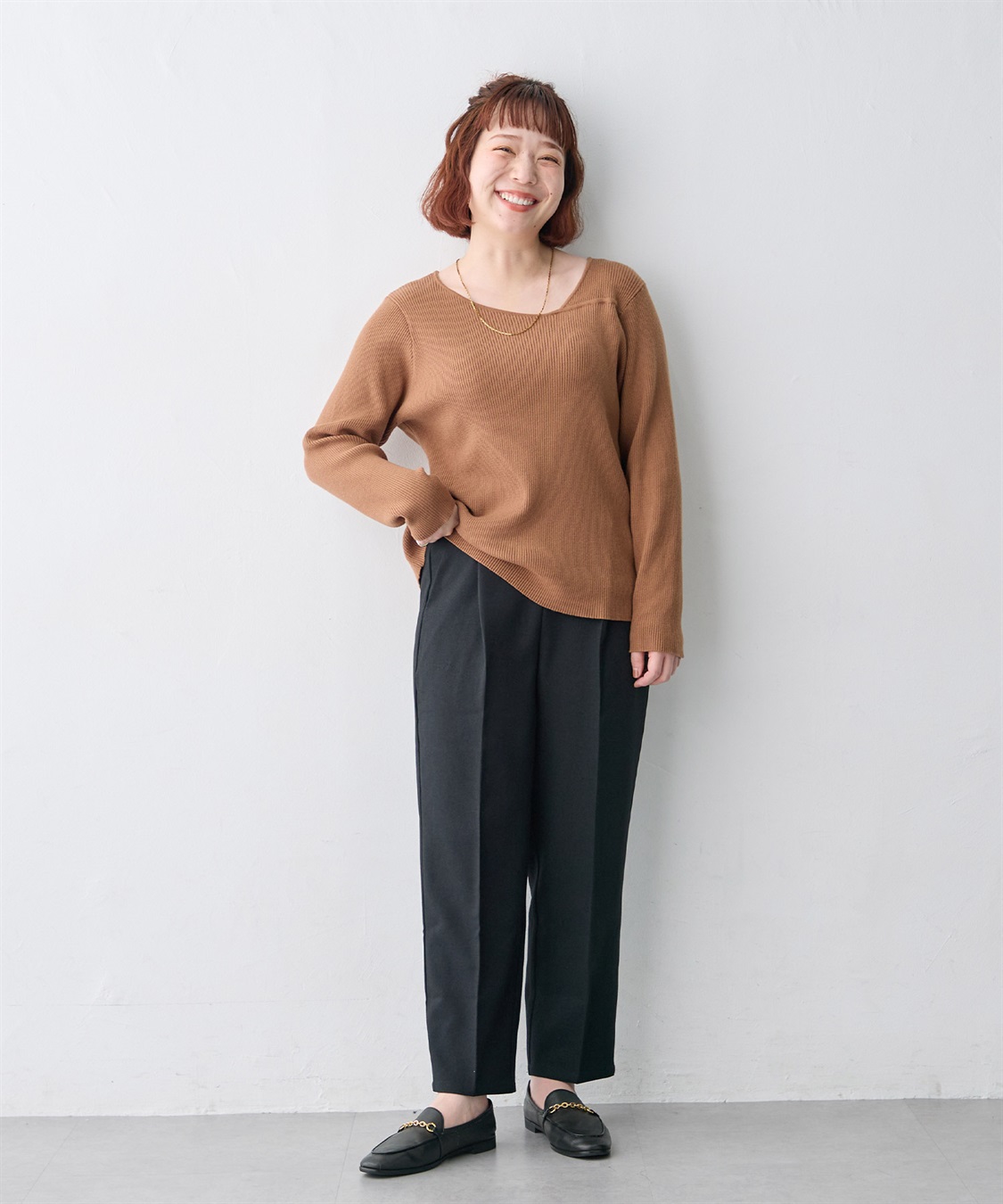 anyfee 【anyfee/大きいサイズ】ウーリッシュテーパードパンツ《セットアップ対応/上下別売り》_sub_5