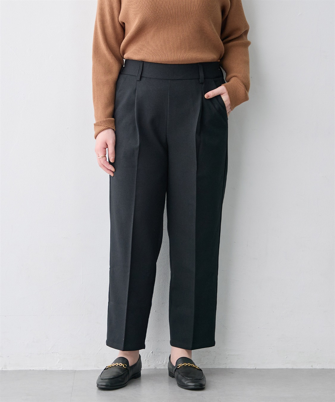 anyfee 【anyfee/大きいサイズ】ウーリッシュテーパードパンツ《セットアップ対応/上下別売り》_sub_6