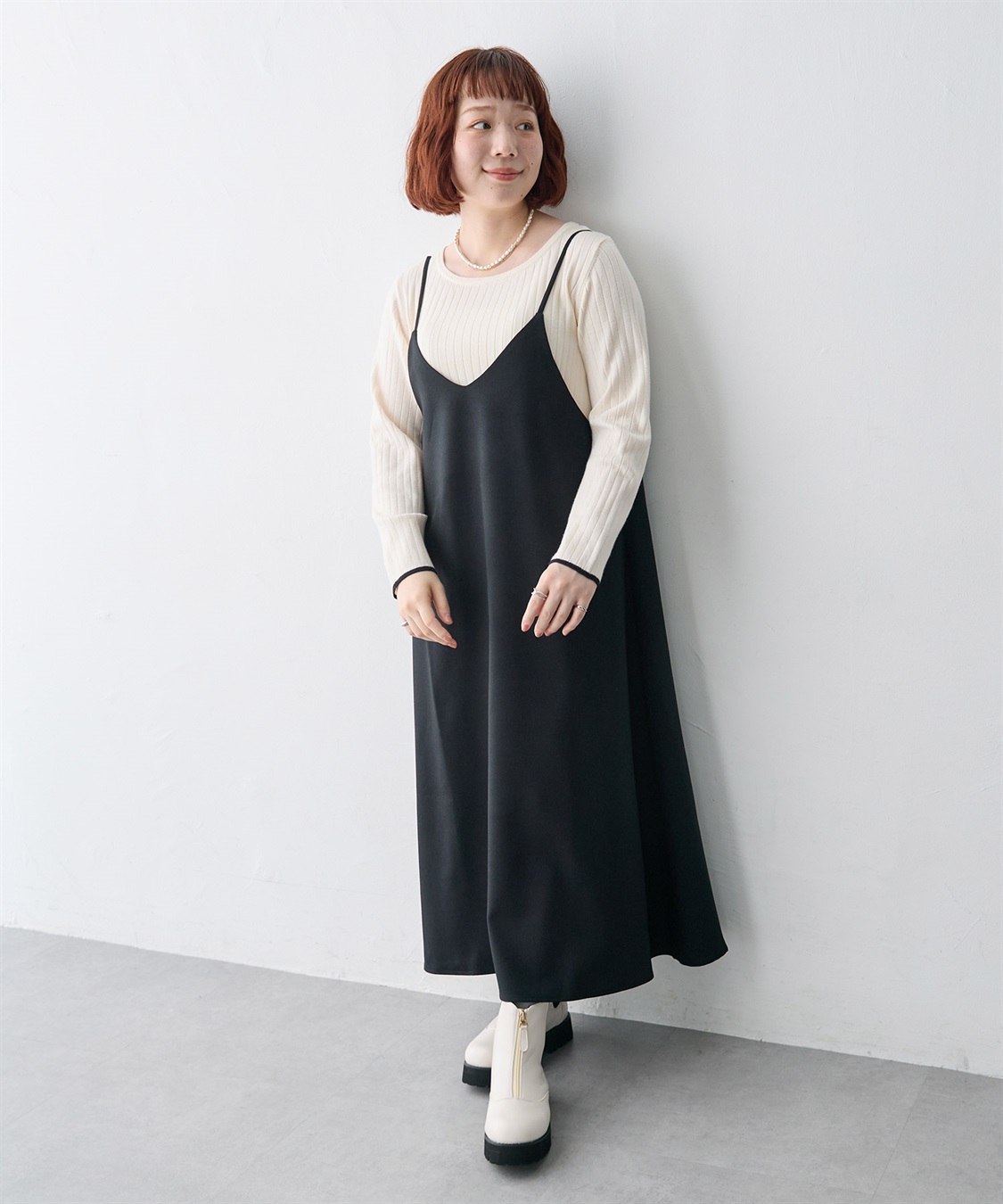 anyfee 【anyfee/大きいサイズ】ウーリッシュキャミワンピース《セットアップ対応/上下別売り》_sub_4
