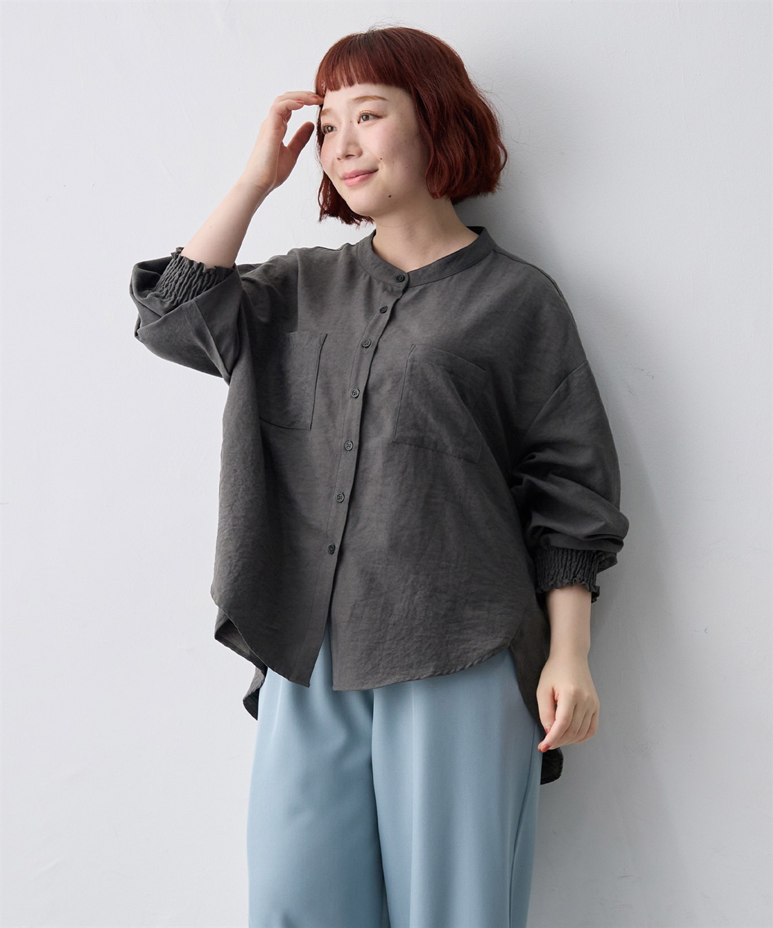 anyfee 【anyfee/大きいサイズ】スエードライクゆるチュニックWポケットシャツ/チュニック_sub_15