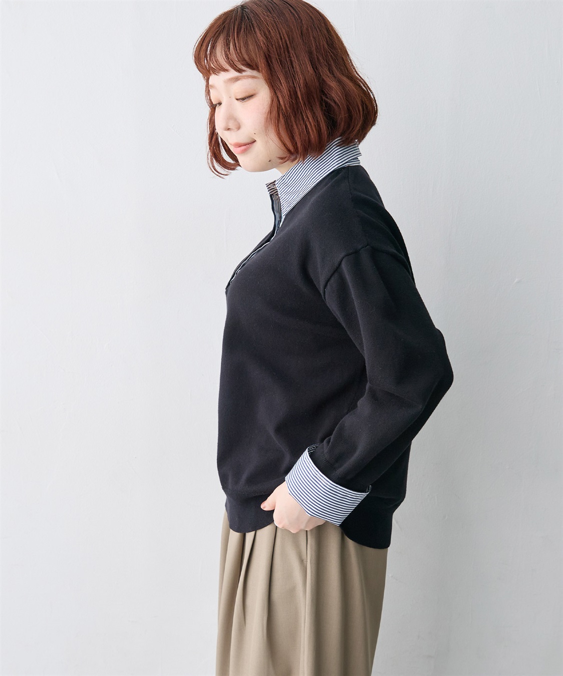 anyfee 【anyfee/大きいサイズ】シャツレイヤード風トップス_sub_20