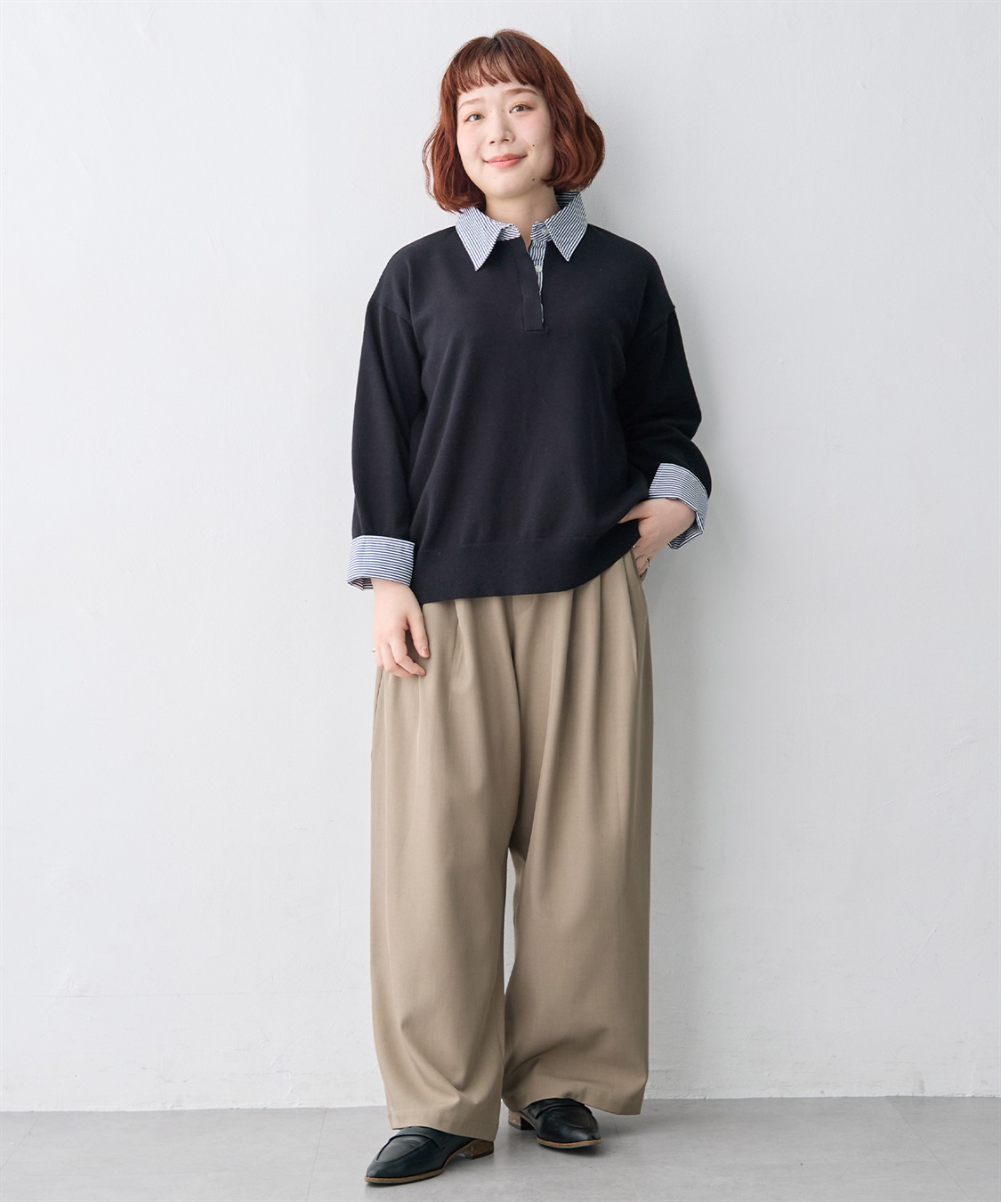 anyfee 【anyfee/大きいサイズ】シャツレイヤード風トップス_sub_25